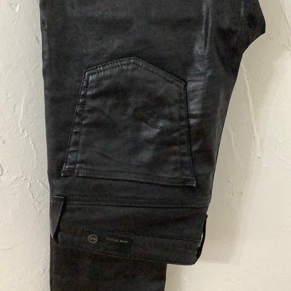 AG Adriano Goldschmied The Legging Super Skinny distressed Vegan Leather SZ 26 R - Picture 3 of 16